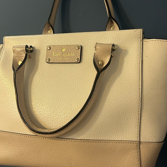 KATE SPADE Cream Leather Bag - EUC - Picture 2 of 7